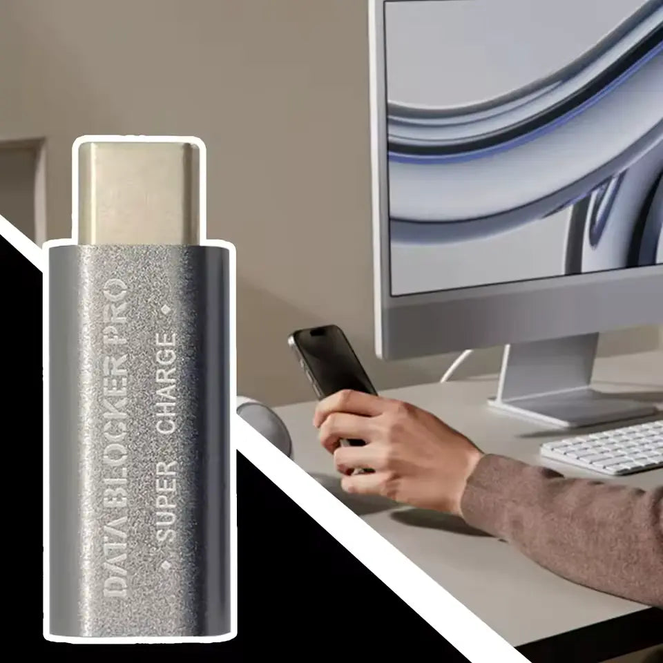 USB-C Data Blocker Secure Charging Adapter | Anti-Juice Jacking Protection