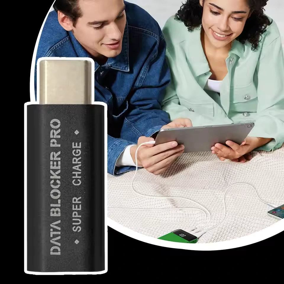USB-C Data Blocker Secure Charging Adapter | Anti-Juice Jacking Protection